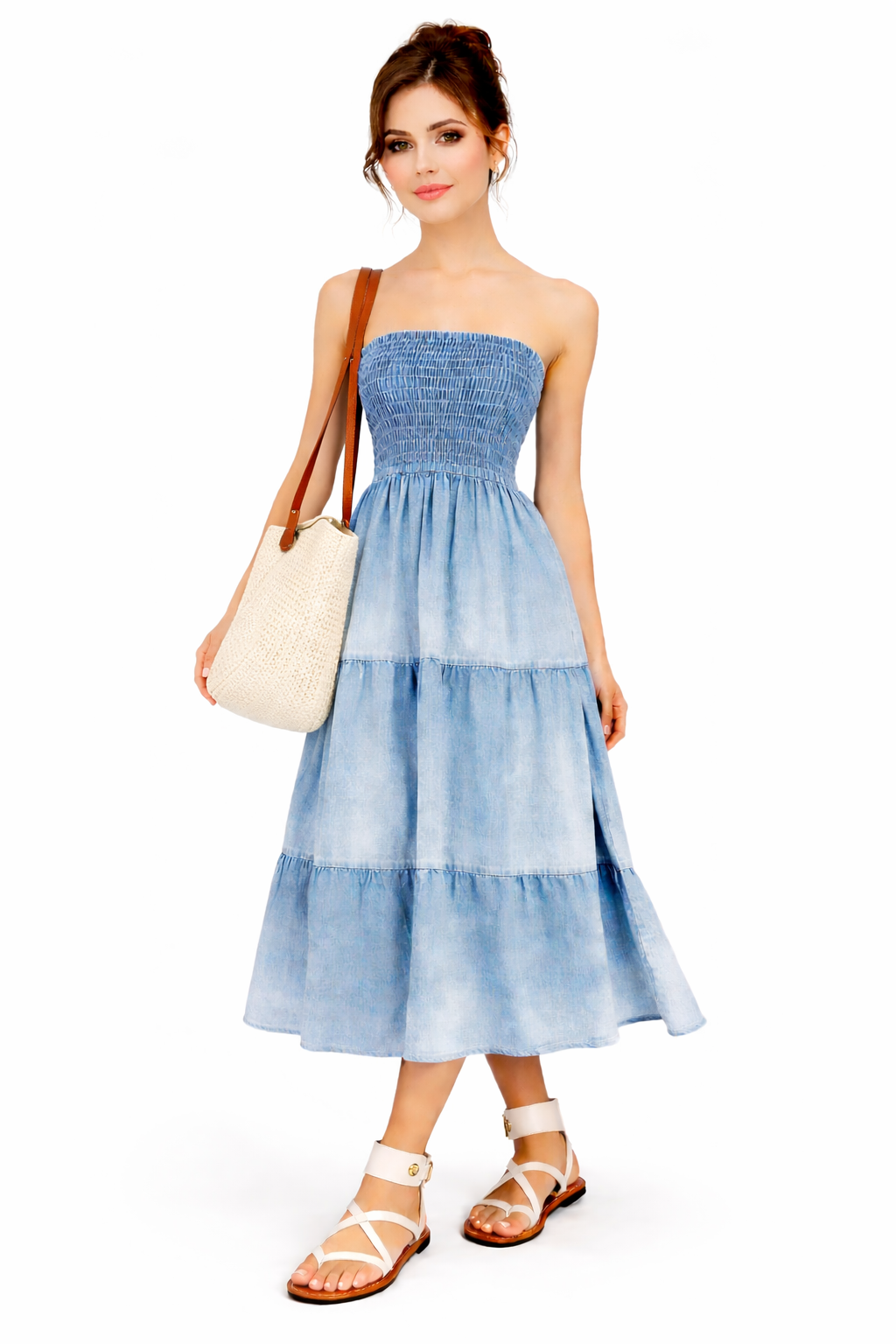 Get This Casual denim dress outfit under $100