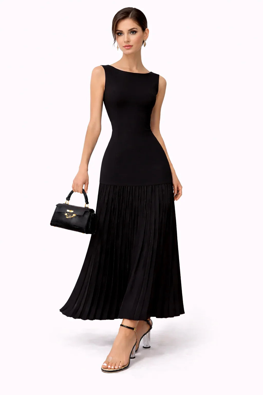Get this Long Black Dress Outfit under $100